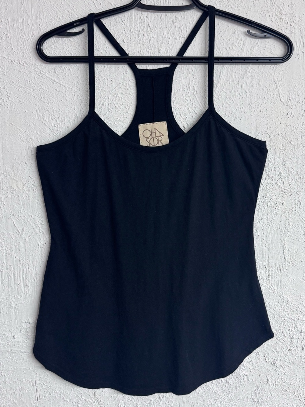 Chaser Brand Black Racerback 100% Cotton Cami
Tank Top Size XS